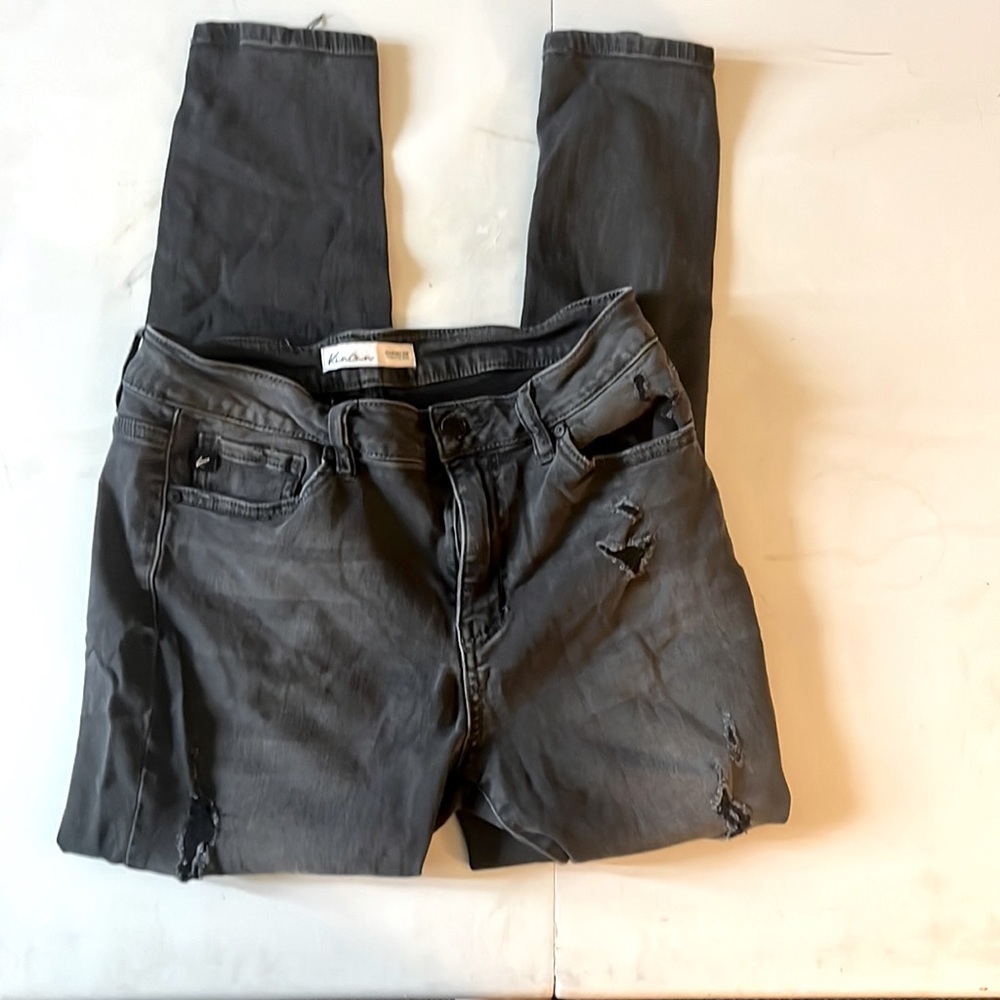 Women’s distressed, black KanCan  jeans, size 28